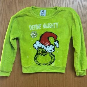 Dr. Seuss Bright Green Grinch Fleece Pullover